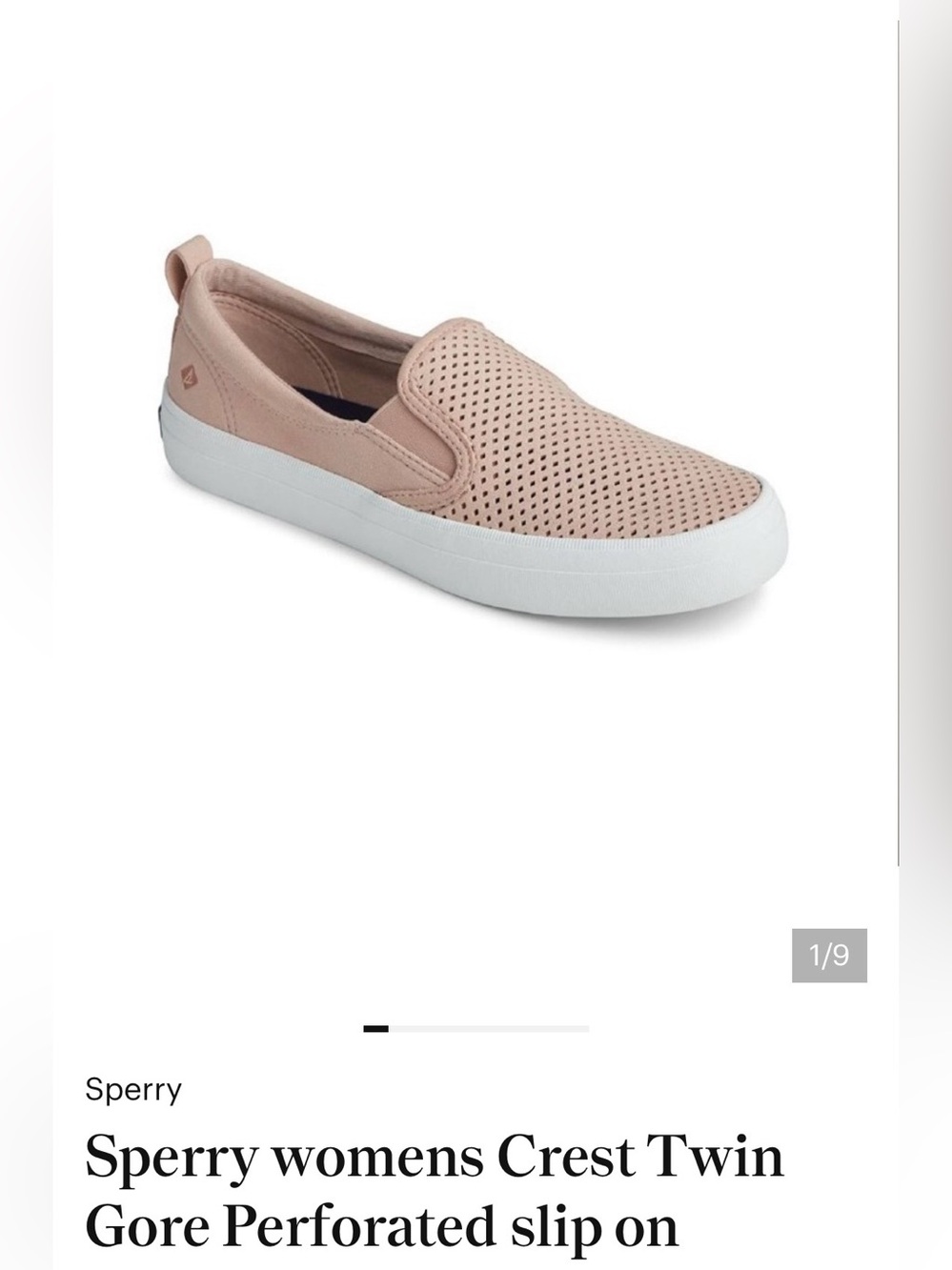Sperry womens Crest Twin Gore Perforated slip on sneaker